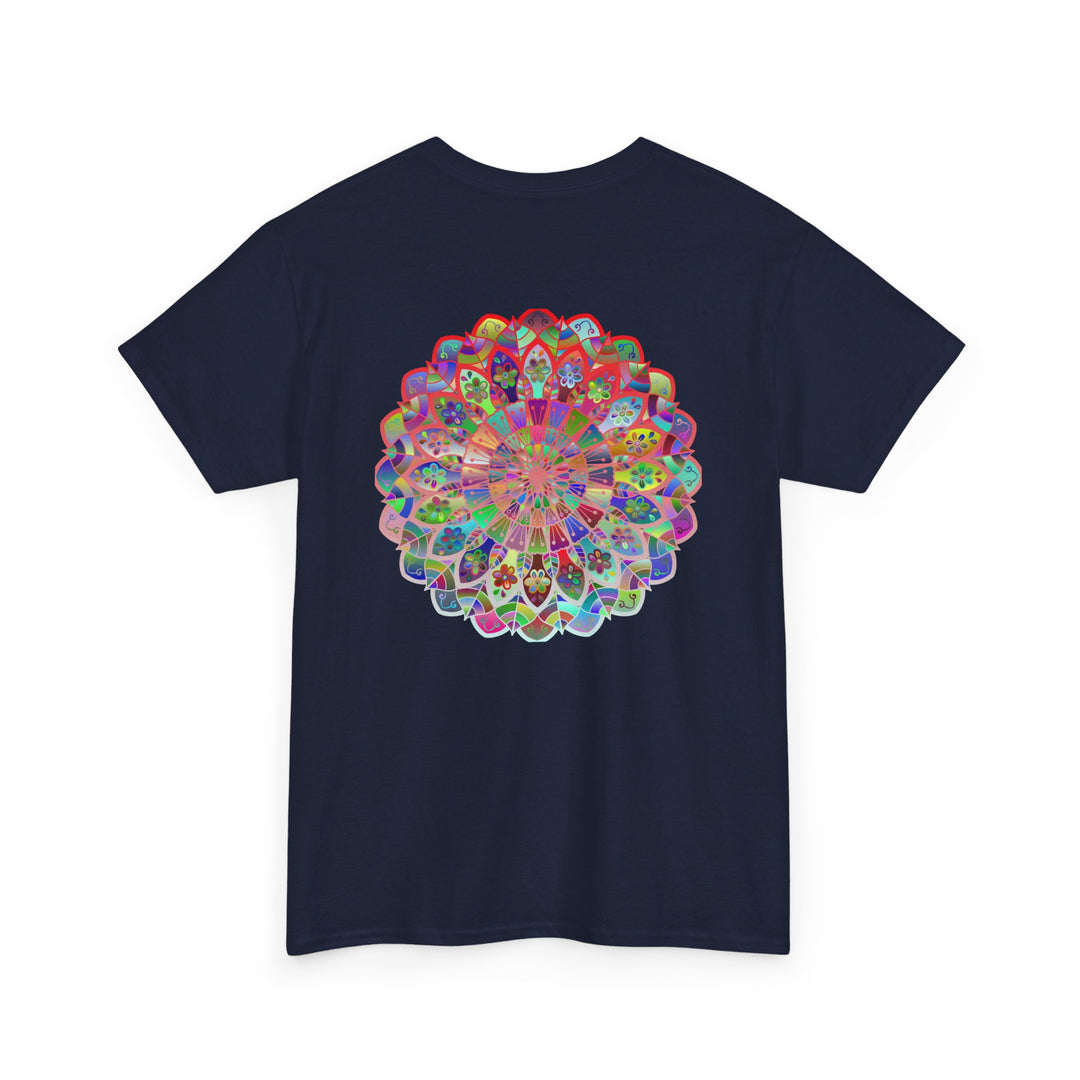 Unisex heavy cotton tee with mandala art design, perfect for yoga and mindfulness practice