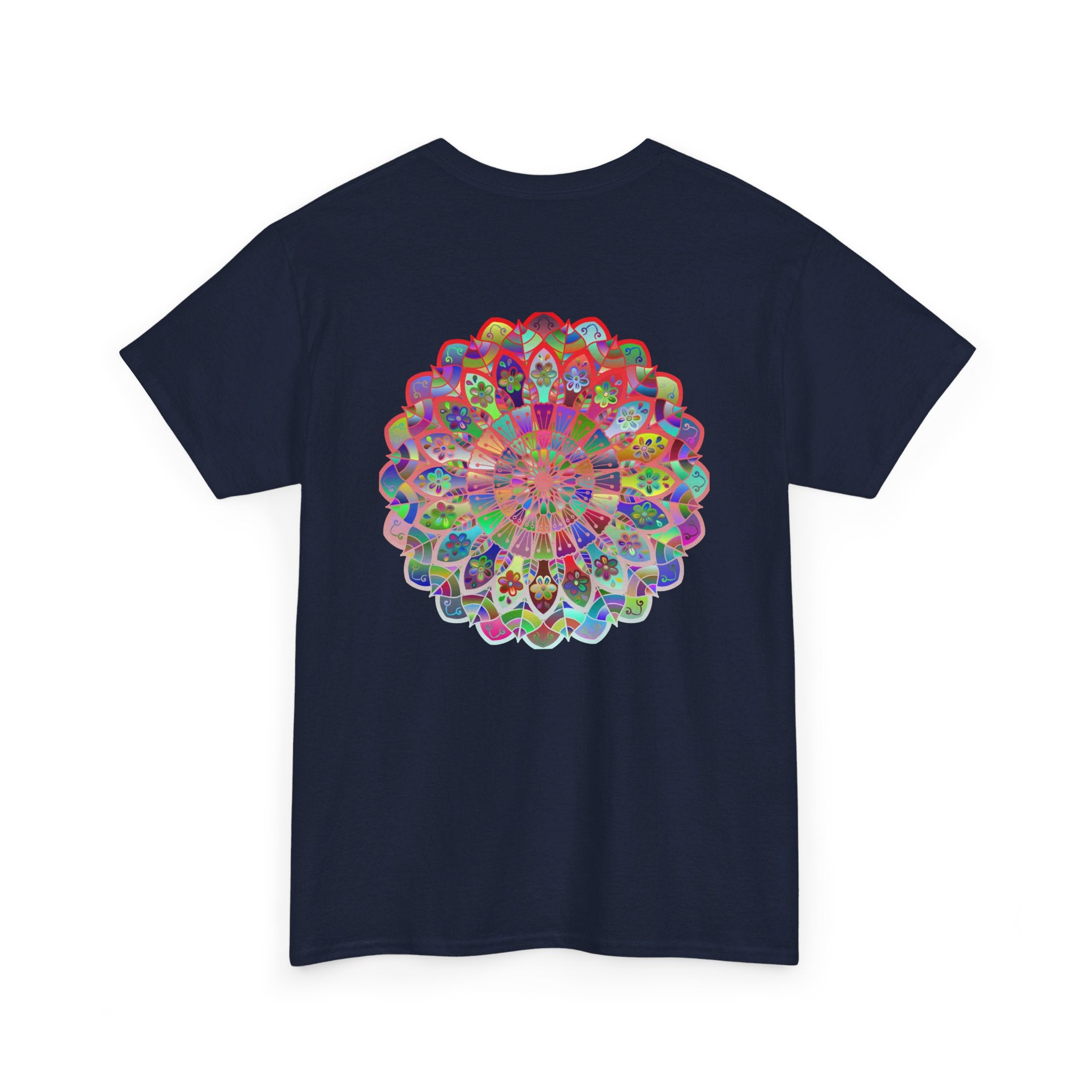 Unisex heavy cotton tee with mandala art design, perfect for yoga and mindfulness practice