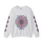Felpa girocollo ispirata al mandala per mamme in tenui colori pastello
