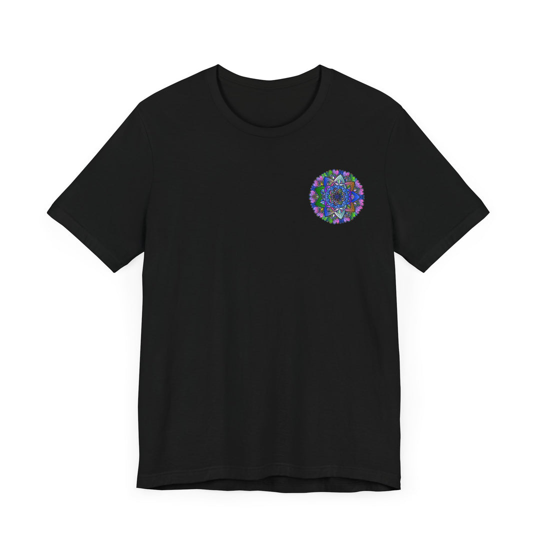 Vibrant Mandala T-Shirt in bright and cheerful colors with a spiritual mandala design