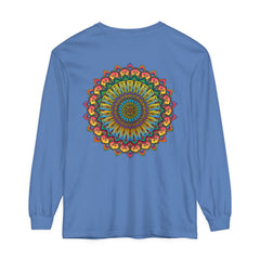 Intricate Mandala Unisex Long Sleeve T-Shirt with intricate design and vibrant colors