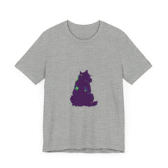 Black Cat Mystery - Colorful Silhouette T-Shirt with Vibrant Design and Intricate Details for a Unique and Eye-Catching Look