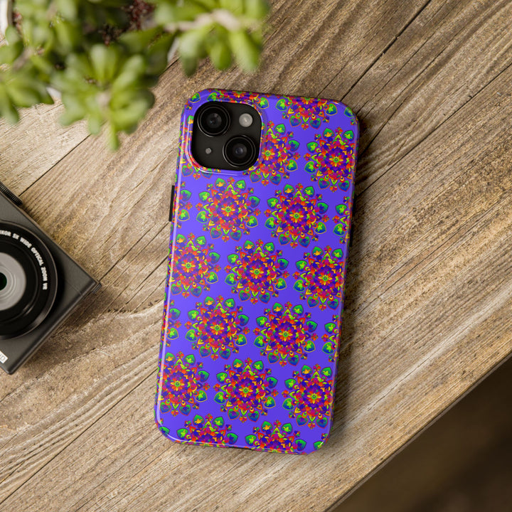 Tiled Hand Drawn Mandala Rainbow Phone Case - Standard alt text 94