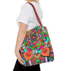 Colorful Mandala Tote Bag — Vibrant Boho All-Over Print Beach & Market Tote
