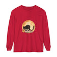 Black Cat & Moon Halloween T-Shirt with Spooky Design and Full Moon