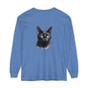 Black Cat Watercolor Unisex Long Sleeve T-Shirt with vibrant watercolor design