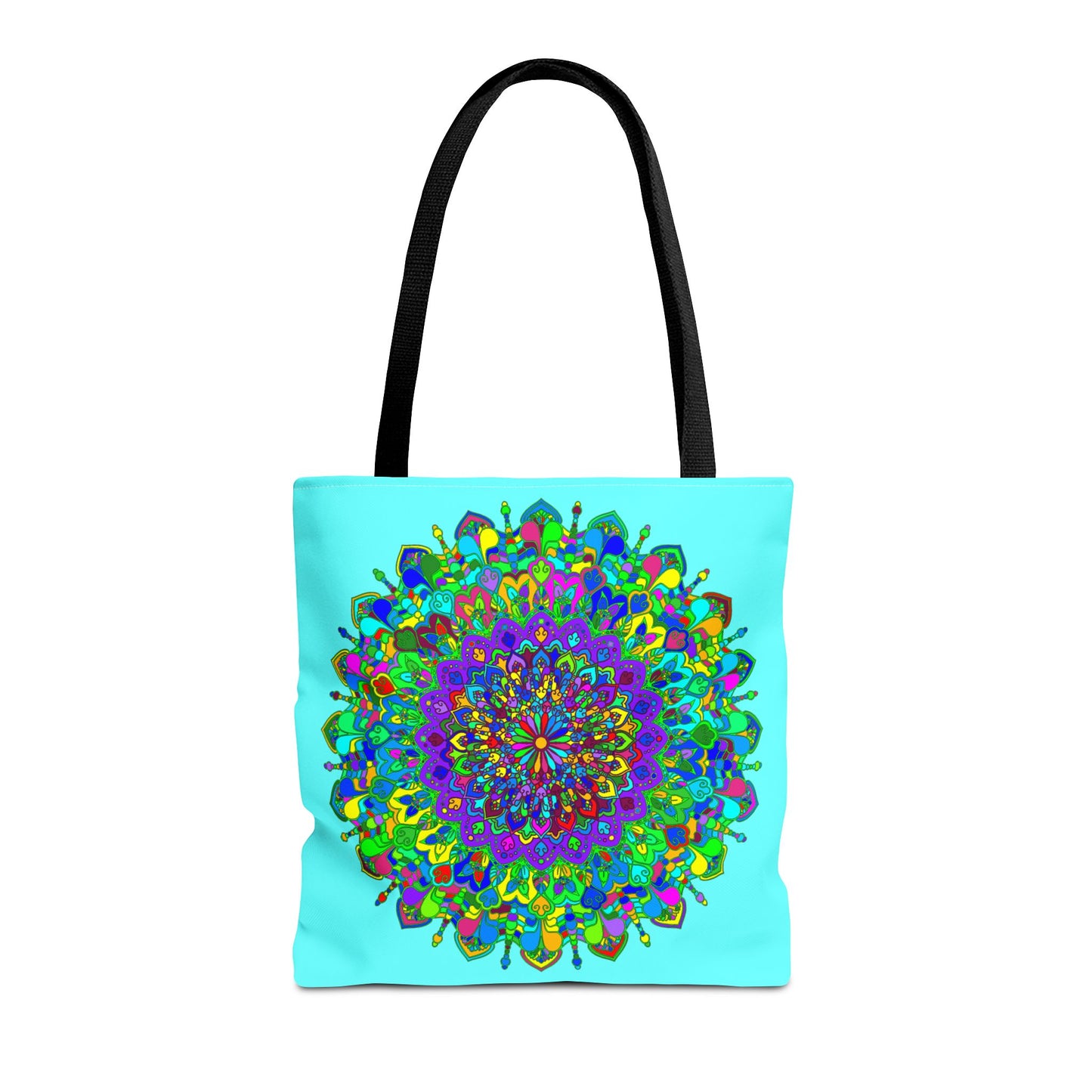 Colorful mandala art tote bag with vibrant and intricate designs for carrying all your essentials in style