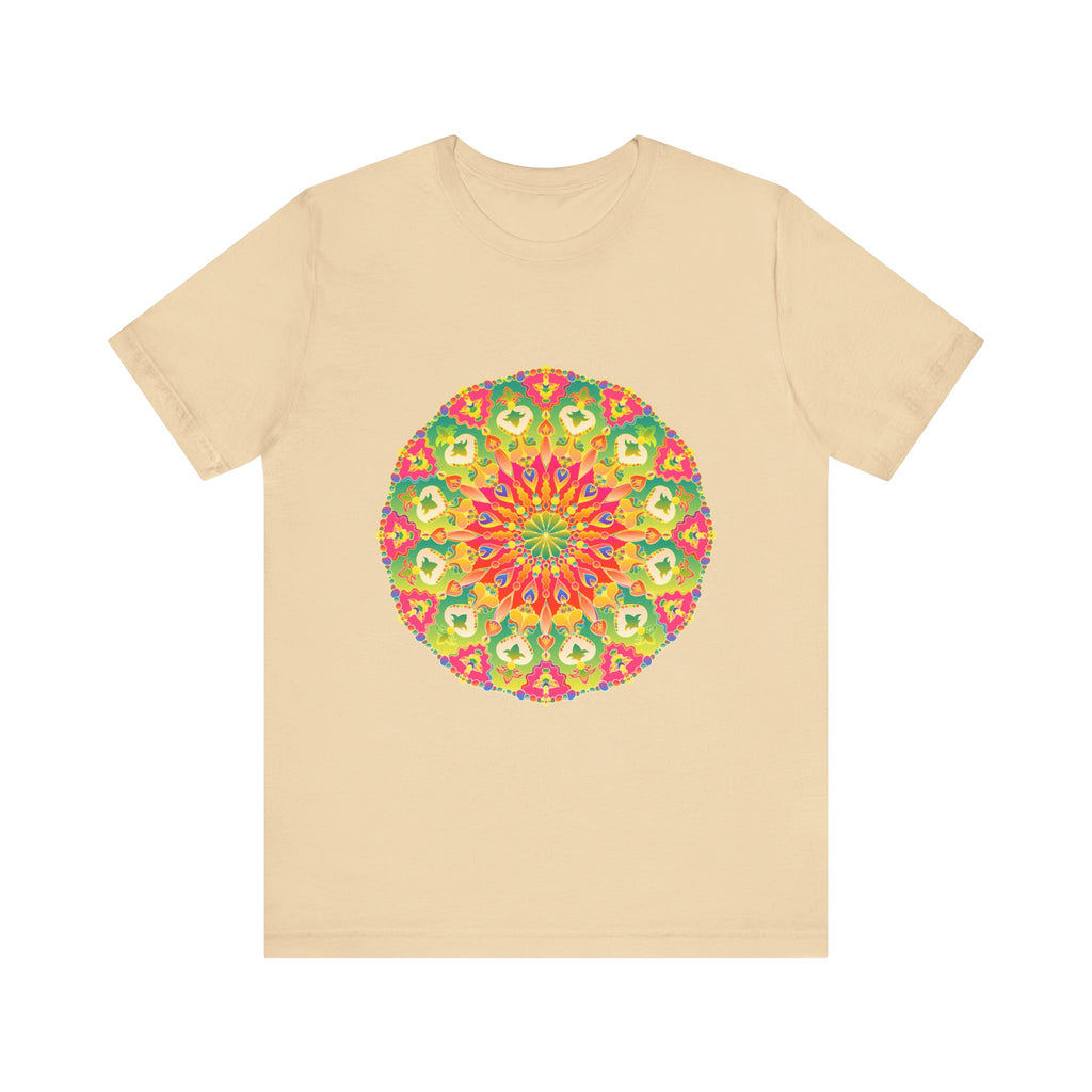 Vibrant Mandala Tee featuring a colorful and intricate design on the front