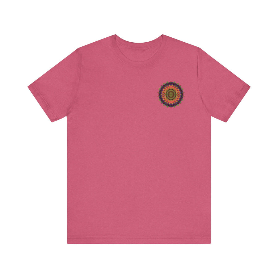 Intricately designed mandala tee representing spiritual peace and balance