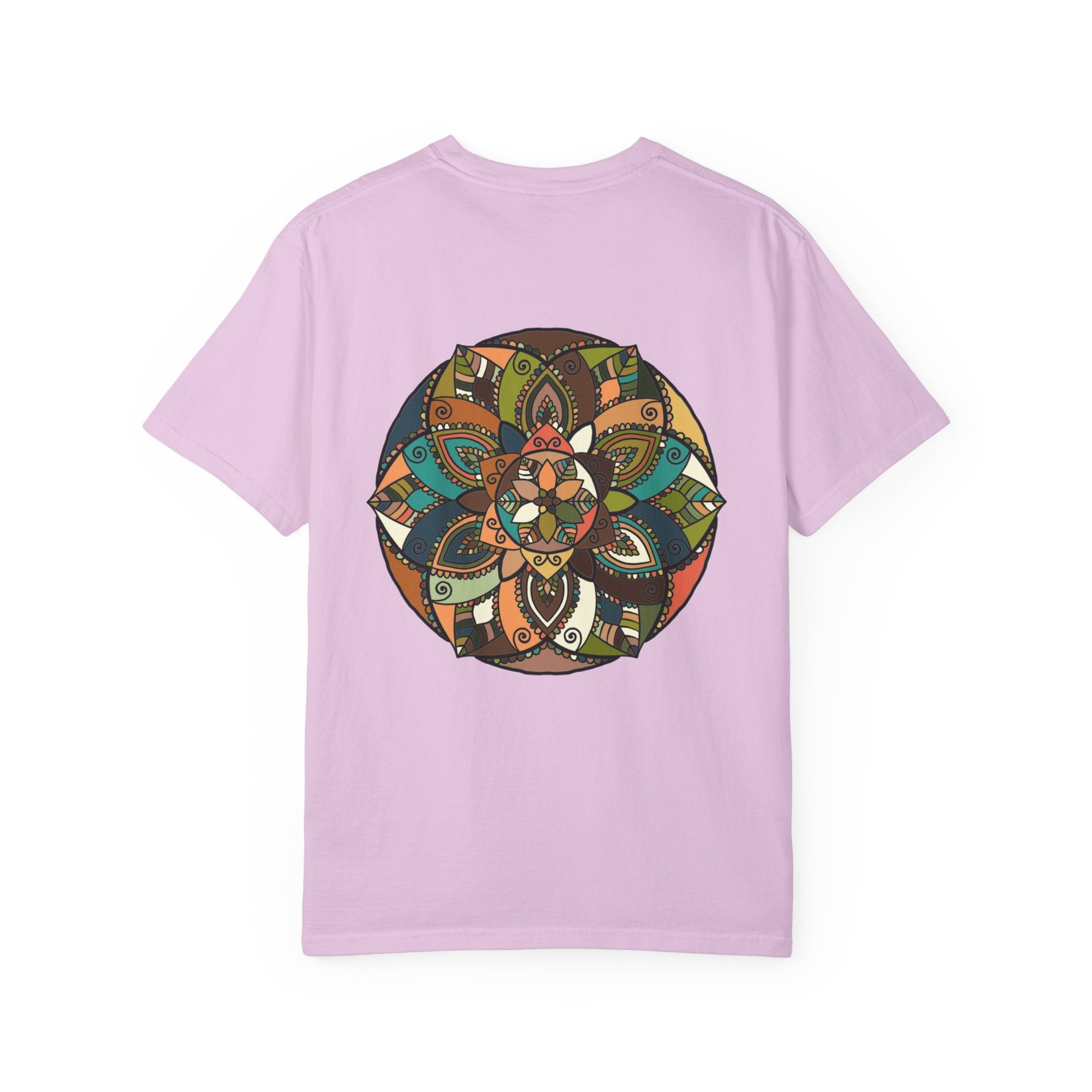 Mandala Earth Flora T-Shirt — Earthy Tones Geometric Art Tee