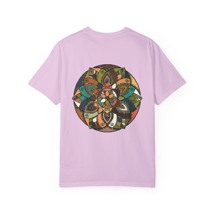 Mandala Earth Flora T-Shirt — Earthy Tones Geometric Art Tee