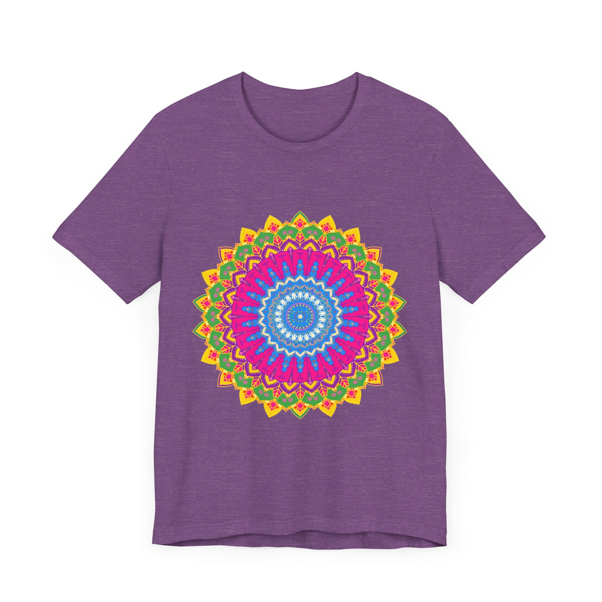 Vibrant Mandala Tee featuring colorful and intricate design perfect for adding a pop of color to your wardrobe