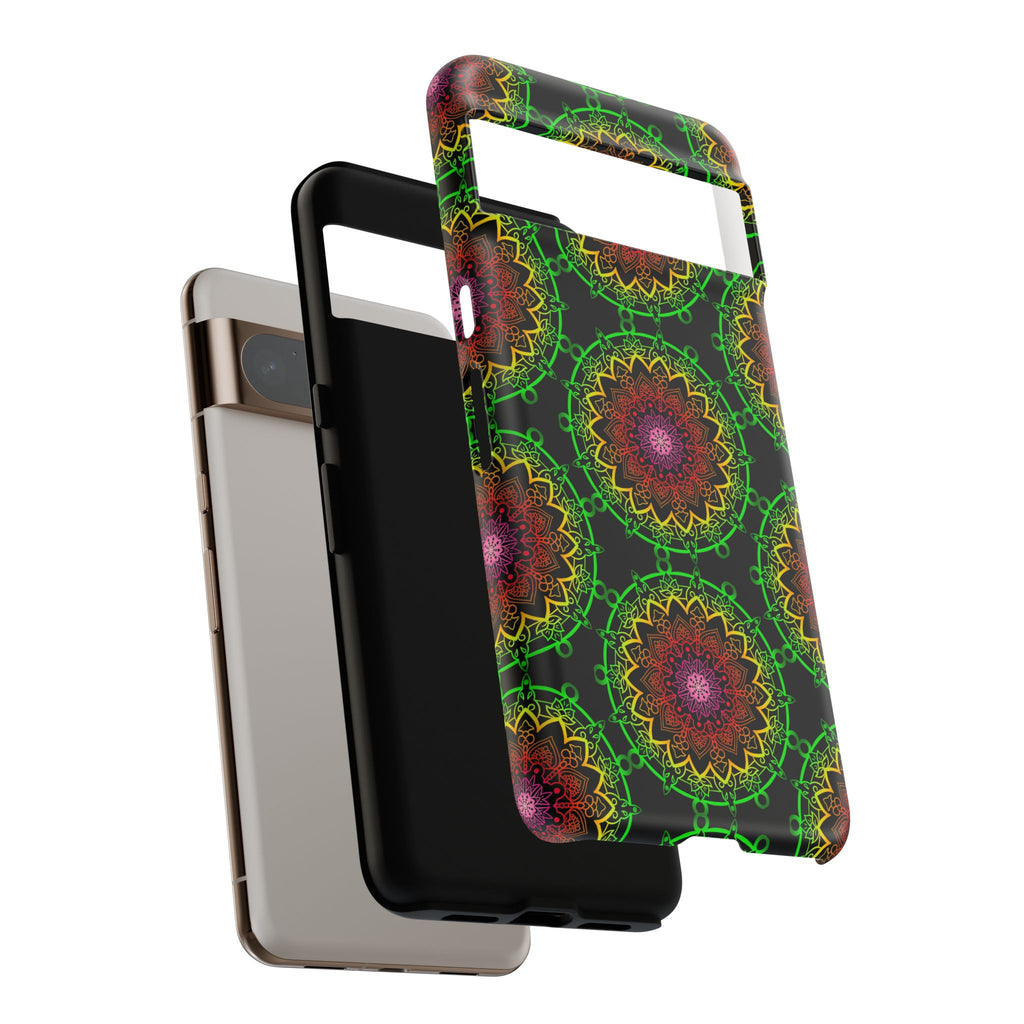 Artistic Mandala Phone Case with Bold Patterns and Modern Flair