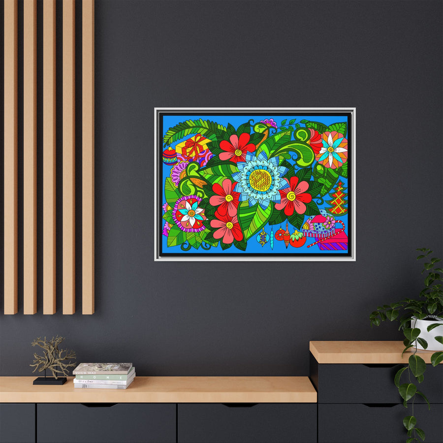 Poster orizzontale con disegno mandala fatto a mano - Flower Doodle