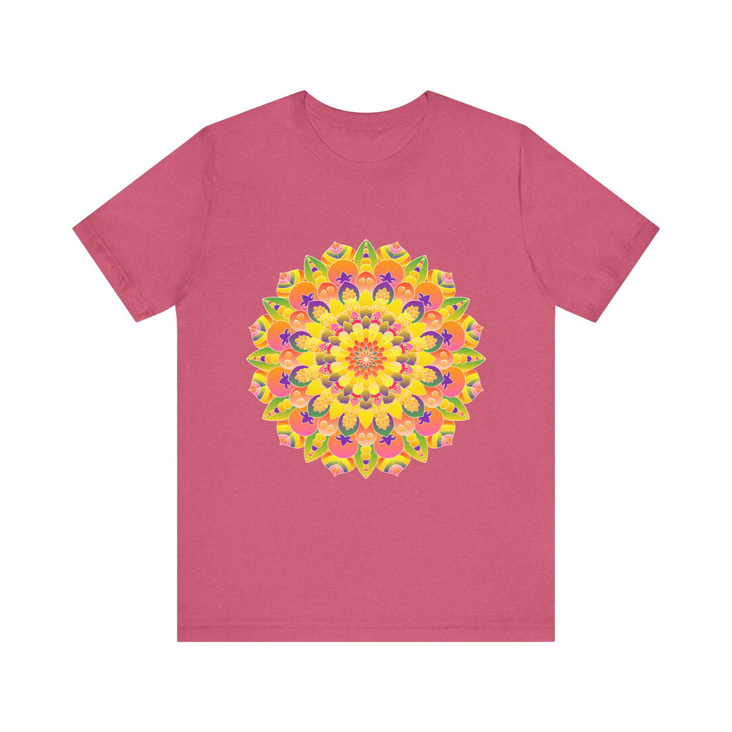 Colorful and intricate mandala design tee shirt with spiritual and artistic vibes