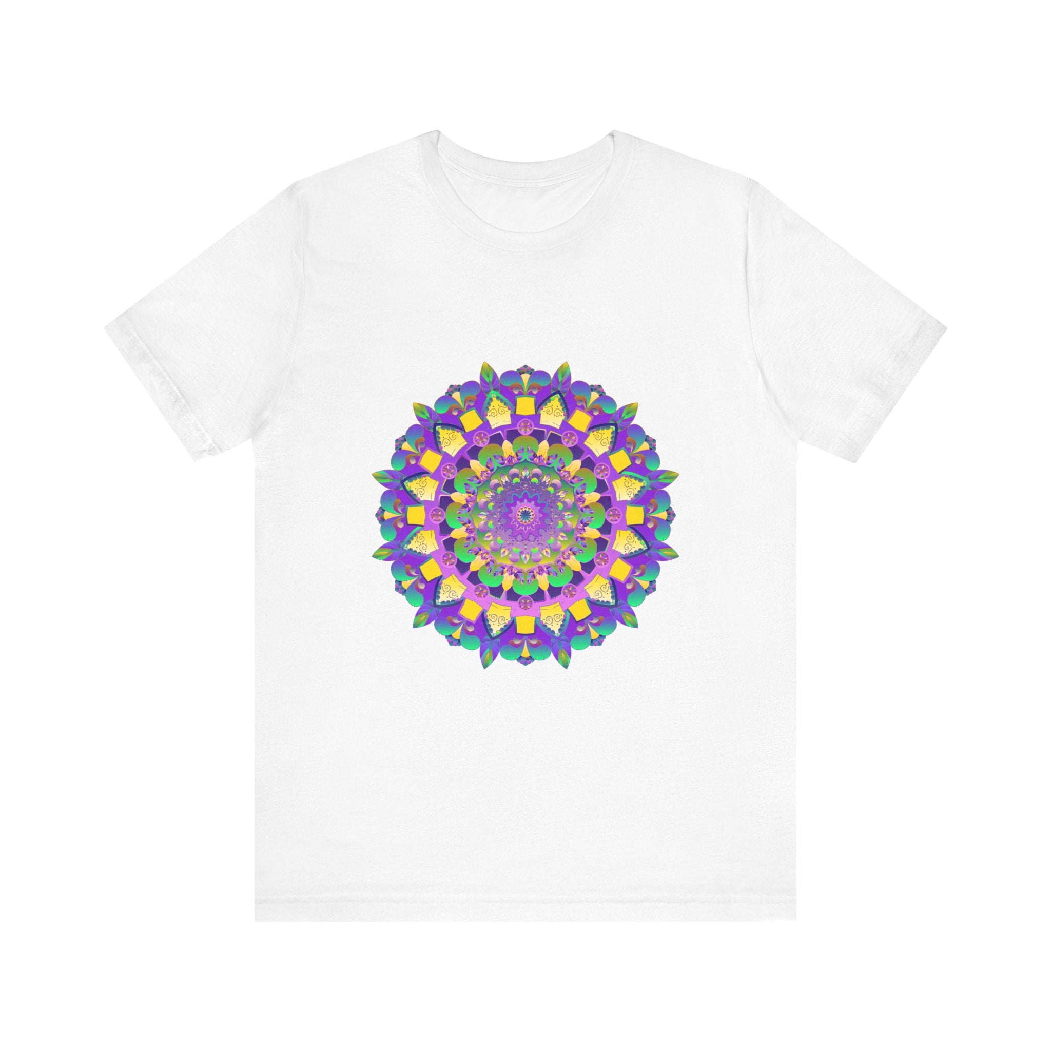 Beautiful and colorful Vibrant Mandala Tee with Peace and Harmony design