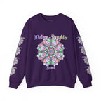 Felpa Girocollo Legame Madre-Figlia — Regalo di Famiglia Mandala Floreale