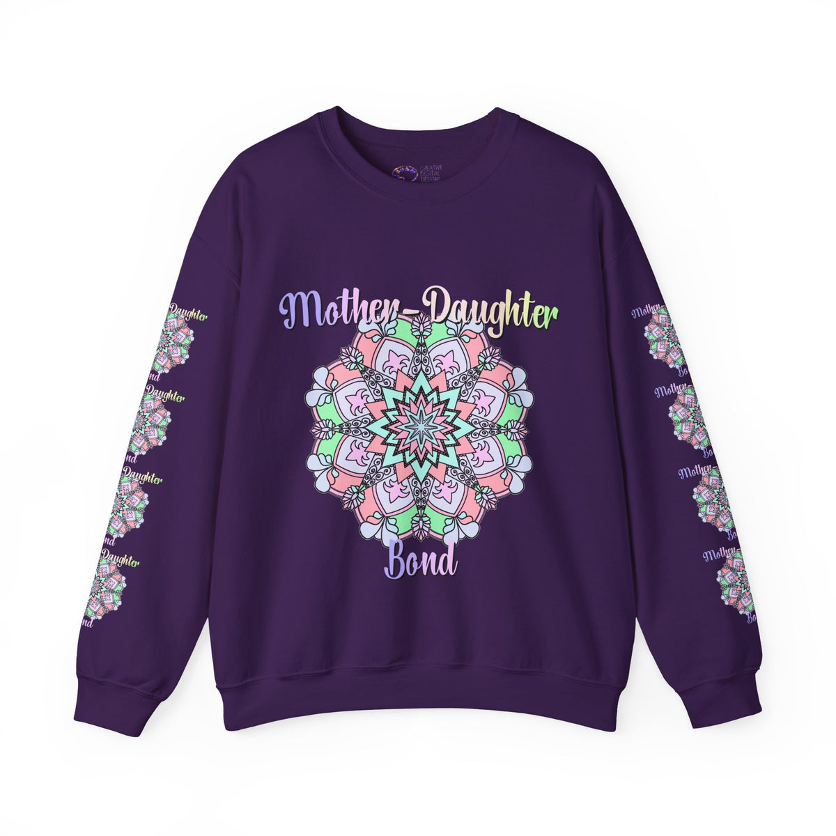 Mother-Daughter Bond Crewneck Sweatshirt — Floral Mandala Family Gift