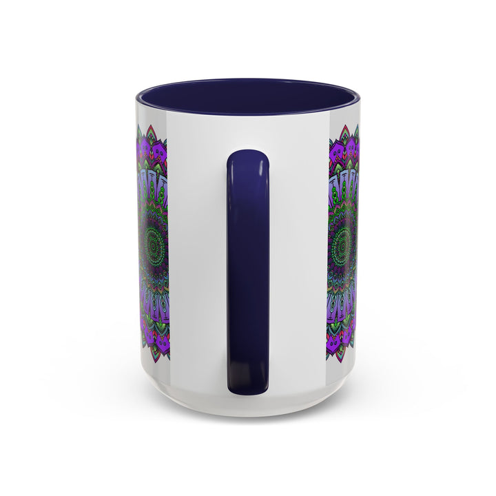 Beautiful and colorful Vibrant Mandala Mug with spiritual art design