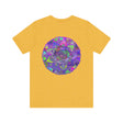 A colorful and intricate mandala design adorns this vibrant tee, promoting spiritual peace and harmony through its beautiful and symbolic imagery