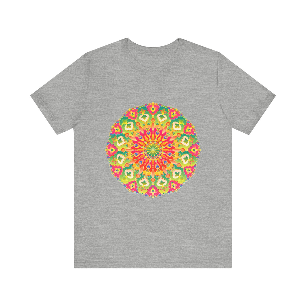 Vibrant Mandala Tee featuring intricate and colorful design, perfect for adding a pop of color to your wardrobe