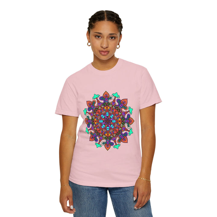 Mandala Art T-Shirt in Bold Colors for Creative Expression