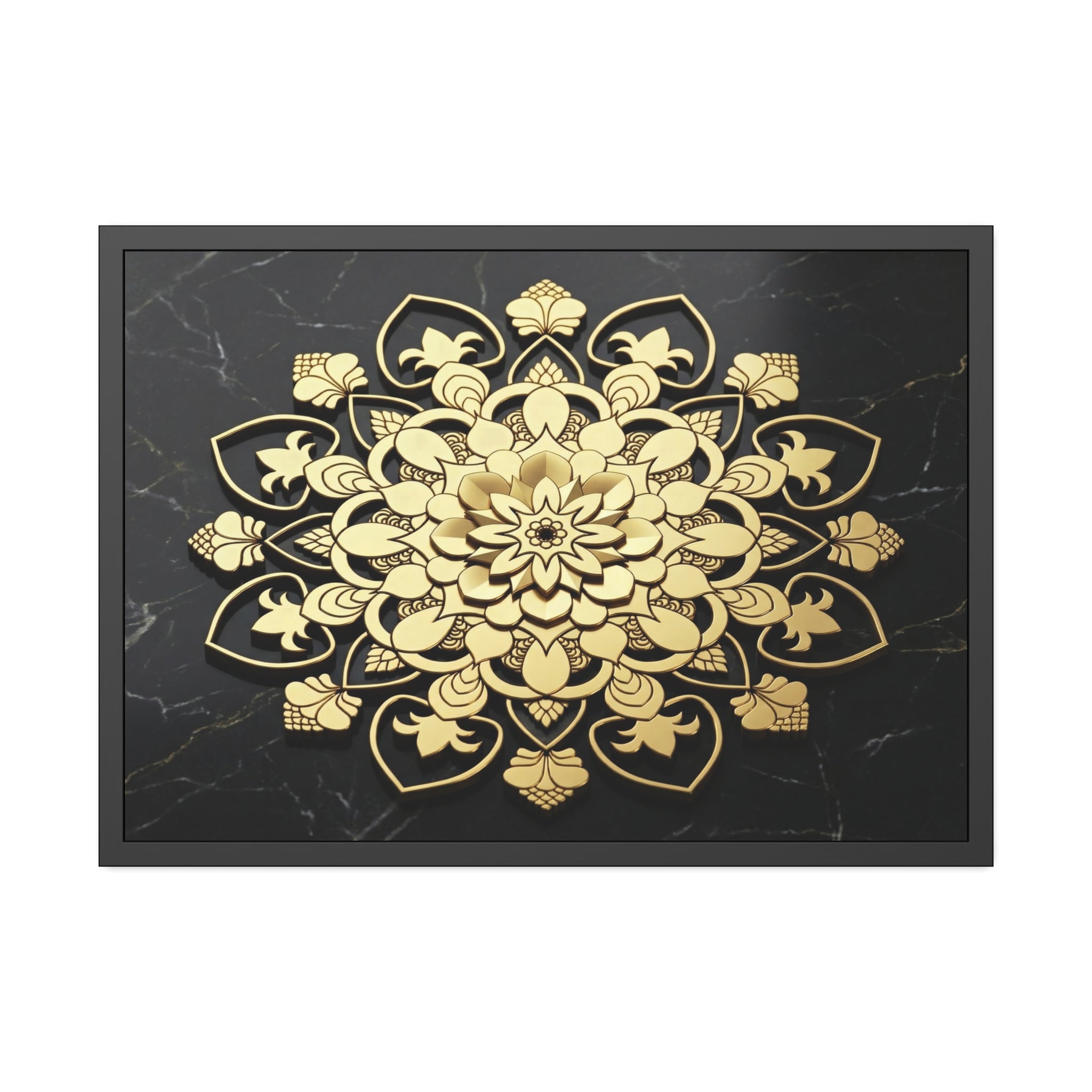 Die Vision des Alchemisten – Gerahmtes Poster aus schwarzem Marmor