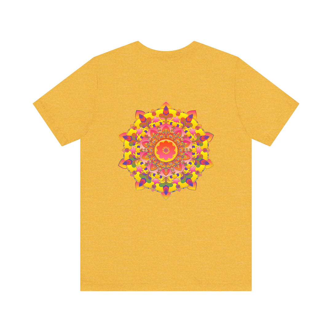 Vibrant Mandala Tee featuring a beautiful floral design in bright colors