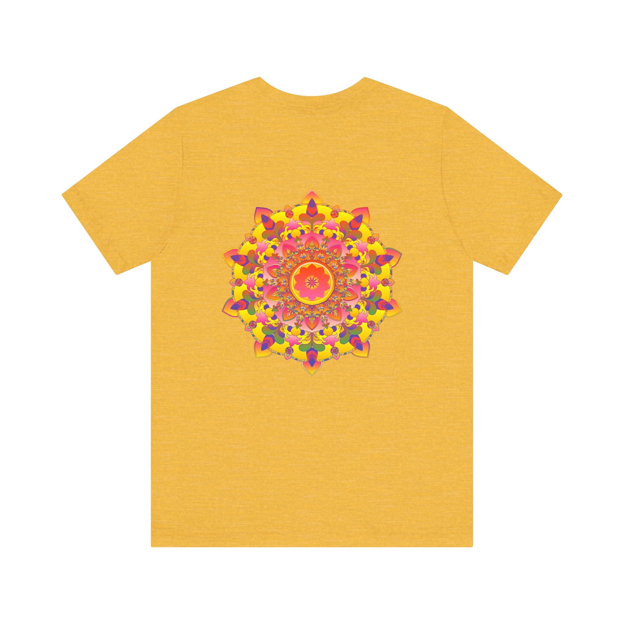 Vibrant Mandala Tee featuring a beautiful floral design in bright colors