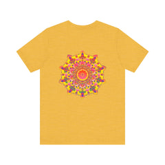 Vibrant Mandala Tee featuring a beautiful floral design in bright colors