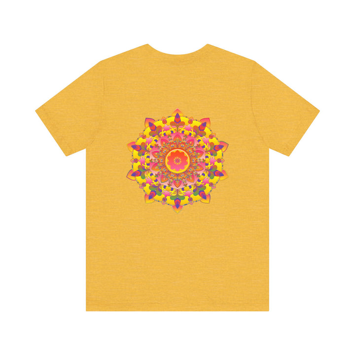 Vibrant Mandala Tee featuring a beautiful floral design in bright colors