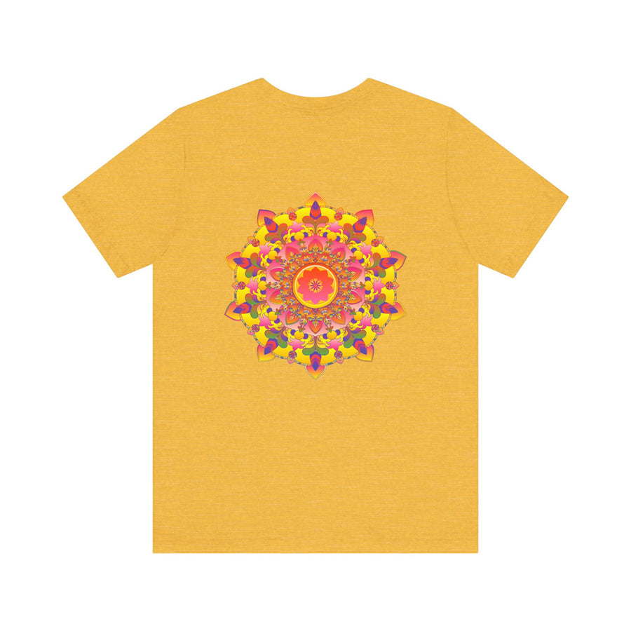 Vibrant Mandala Tee featuring a beautiful floral design in bright colors
