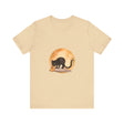 Black Cat & Moon Halloween T-Shirt with Haunted House