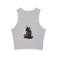  Black Cat Watercolor Racerback Tank Top for women