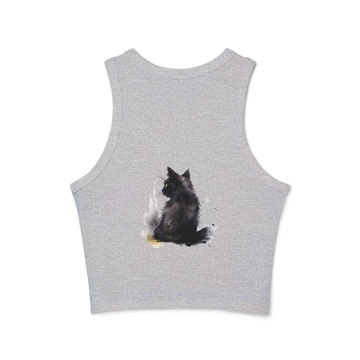  Black Cat Watercolor Racerback Tank Top for women