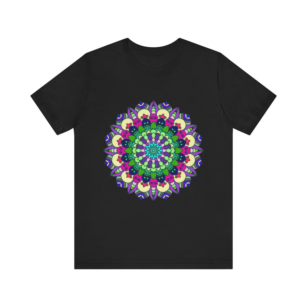 Vibrant Mandala Tee featuring a colorful and intricate design perfect for adding a pop of color to your wardrobe