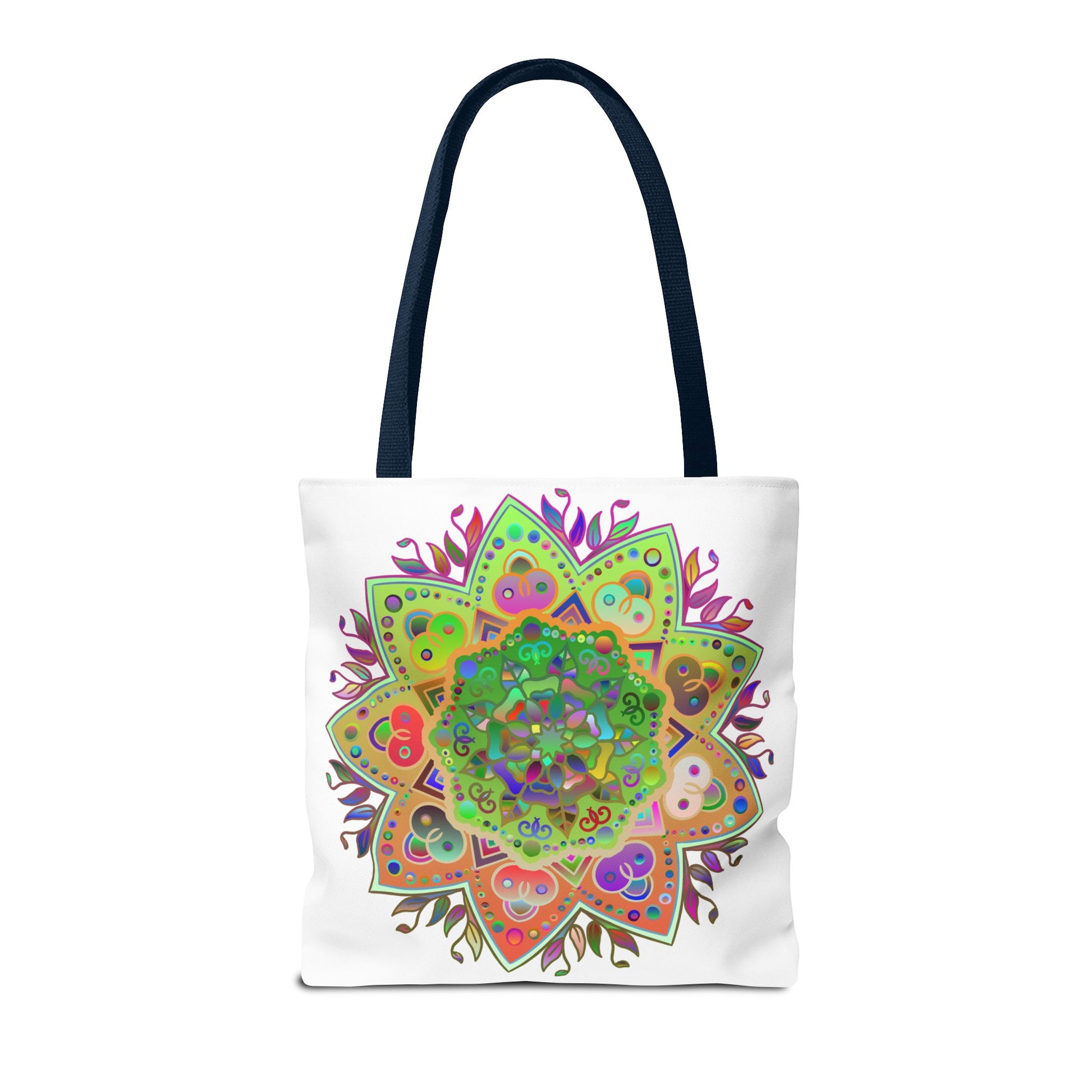 Vibrant and intricate mandala design tote bag for a stylish look