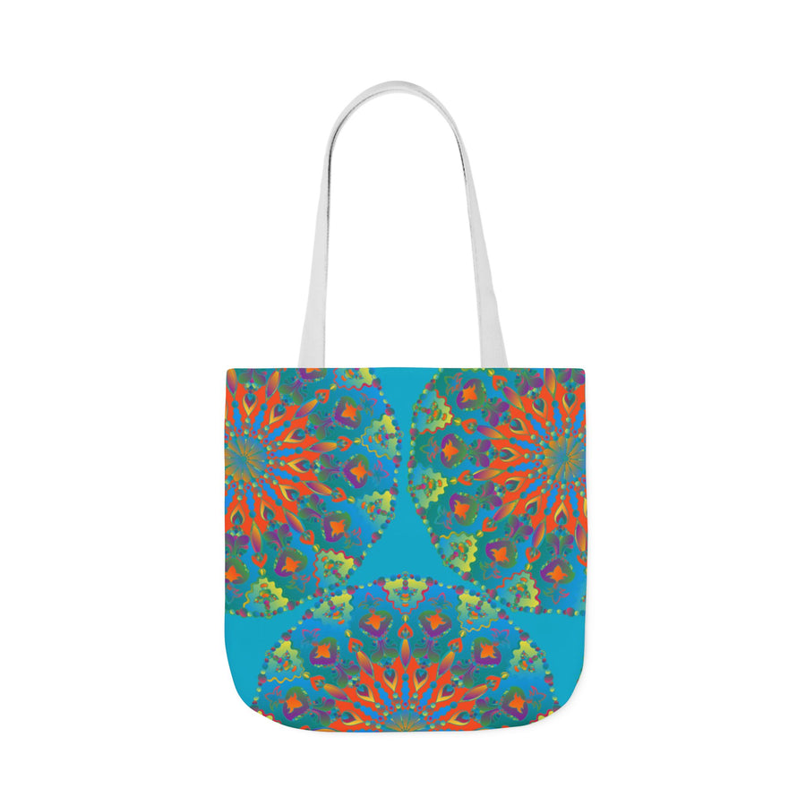Canvas Tote Bag in Bright Tropical Colors for Summer Fun