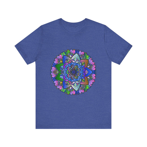 Vibrant and intricate mandala design adorning a high-quality t-shirt