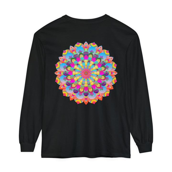 Colorful Mandala Long Sleeve T-Shirt - Psychedelic Art 48