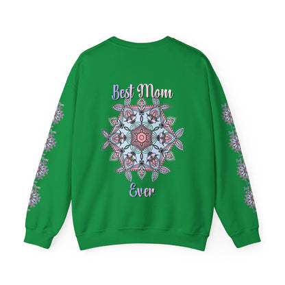 Cozy and stylish unisex crewneck sweatshirt with 'Best Mom Ever' design, perfect for gifting on mom's birthday