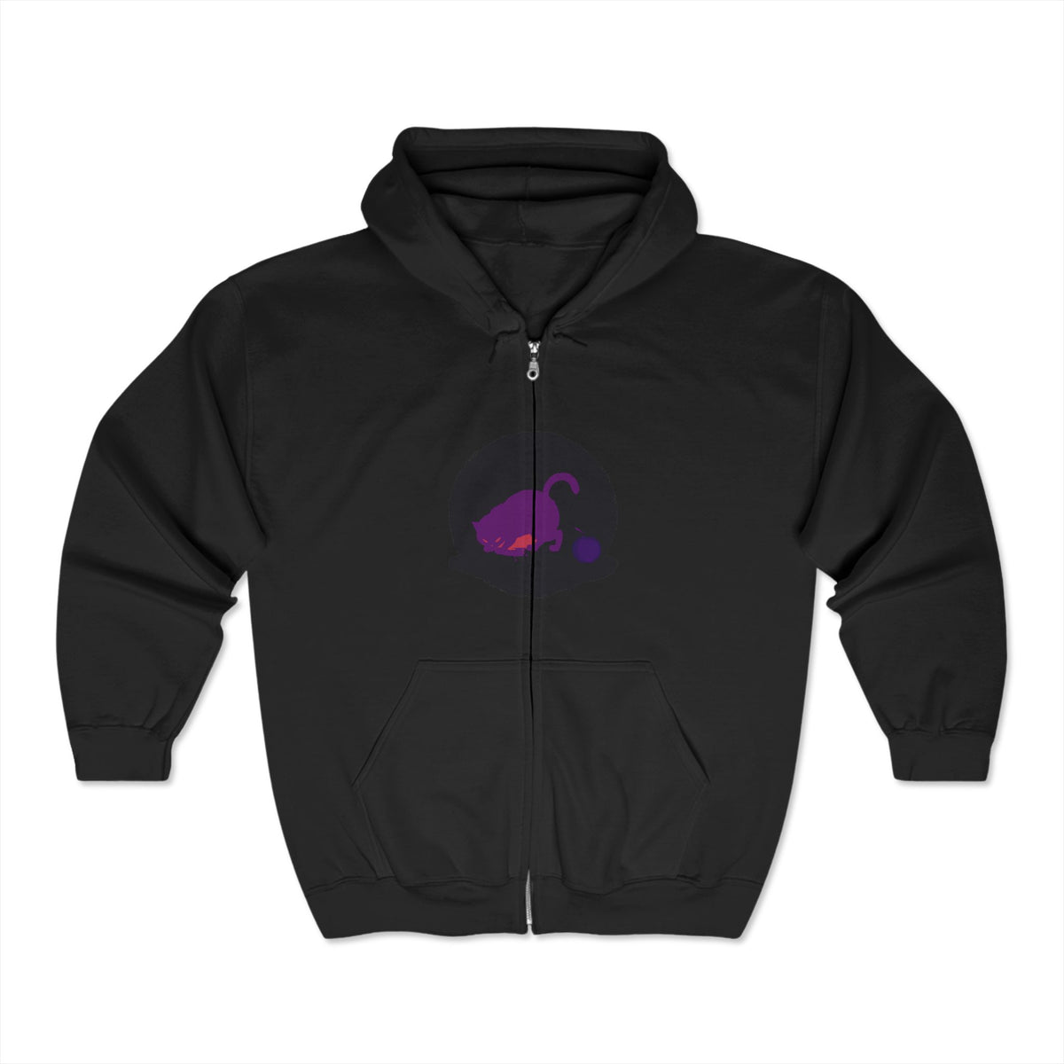  Mystical pet design hoodie featuring a stunning black cat 
