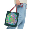 Beautiful and intricate mystical nature mandala design on a spacious tote bag