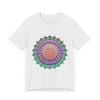 Vibrant Mandala Tee featuring a colorful and psychedelic design perfect for artistic and free-spirited individuals