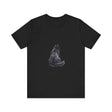 Black cat silhouette tee in cozy fabric with stylish design