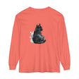 Black Cat Watercolor Unisex Long Sleeve T-Shirt featuring artistic and detailed feline design