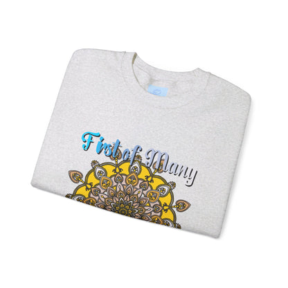 First Year Wedding Anniversary Gift - Unisex Heavy Blend™ Crewneck Sweatshirt in Paper Anniversary design, perfect for celebrating a milestone together