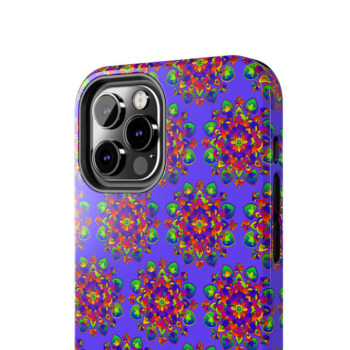 Tiled Hand Drawn Mandala Rainbow Phone Case - Standard alt text 8