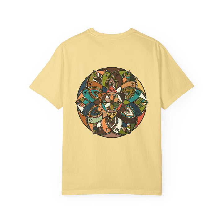 Mandala Earth Flora T-Shirt — Earthy Tones Geometric Art Tee
