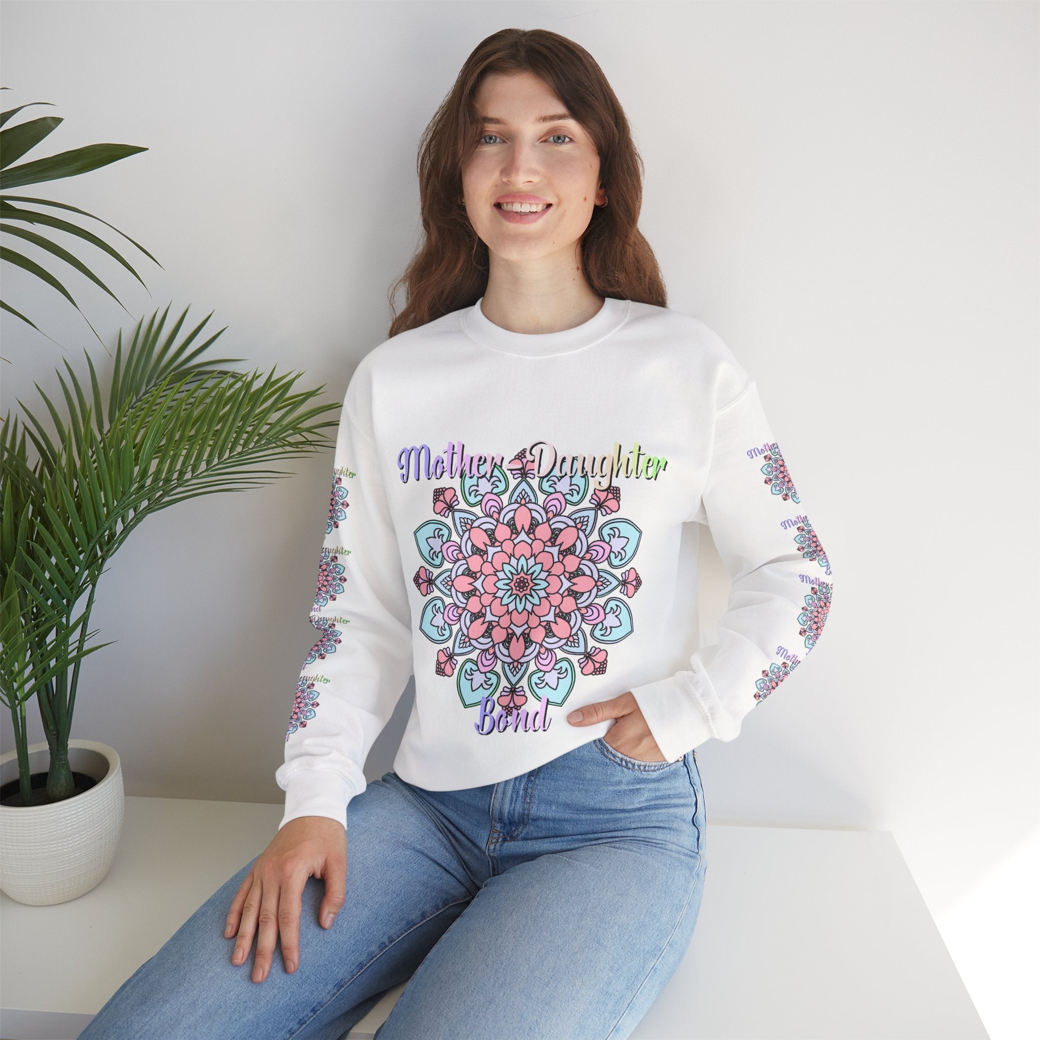 Sweatshirt mit Mandala-Muster zur Feier der Mutter-Tochter-Liebe